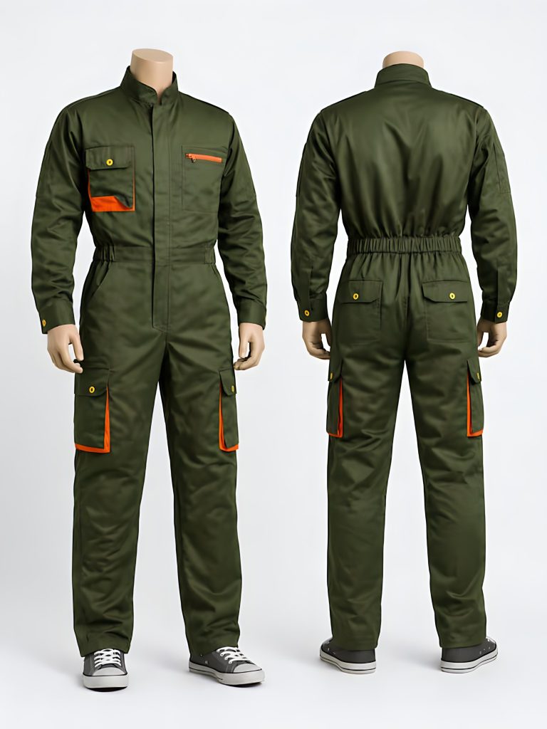 Plain Jungle Green Cargo Overall